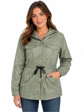 Victoria’s Secret sport windbreaker jacket women Sz small olive green